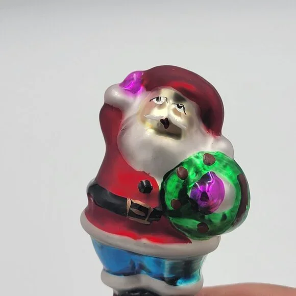 Hand-Blown glass  Santa Claus Wine Bottle Stopper With Gift Box - Picture 5 of 7